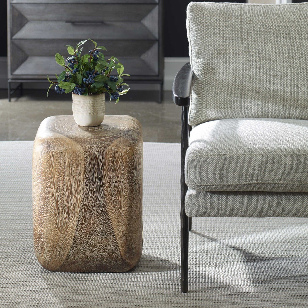 Uttermost Living Loophole Side Table in Bleached Wash House of Isabella UK