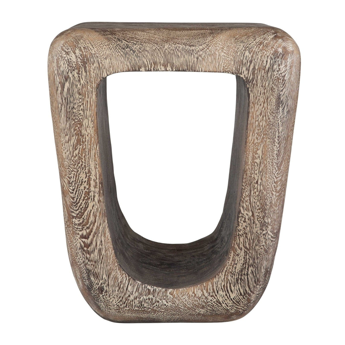 Uttermost Living Loophole Side Table in Bleached Wash House of Isabella UK
