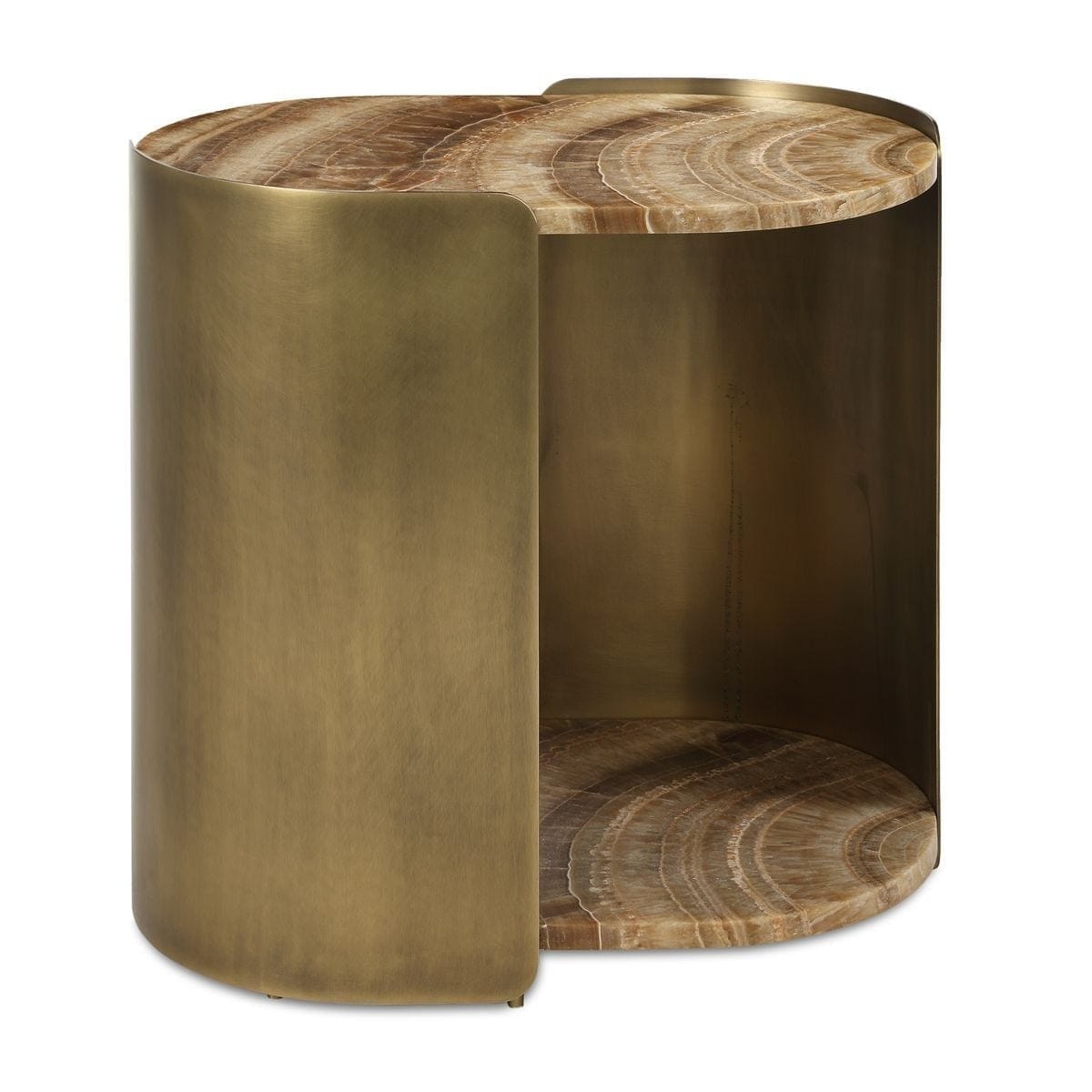Uttermost Living Lozenge Accent Table in Latte Onyx House of Isabella UK