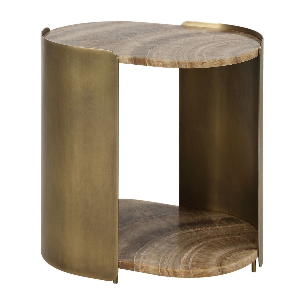 Uttermost Living Lozenge Accent Table in Latte Onyx House of Isabella UK