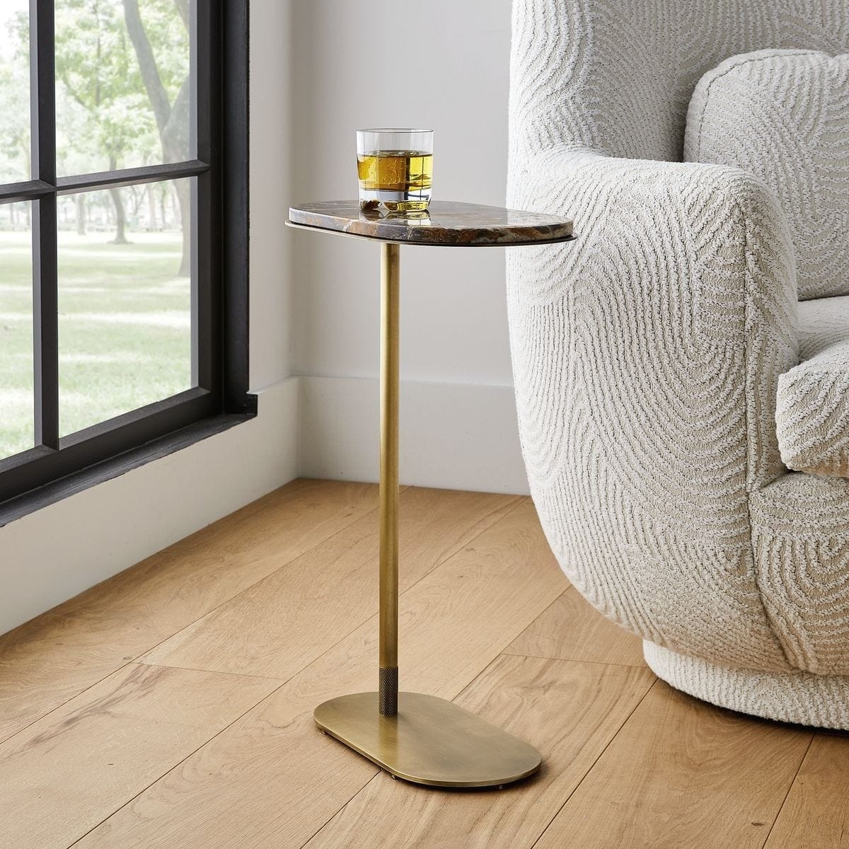 Uttermost Living Lozenge Accent Table in Michelangelo Marble House of Isabella UK