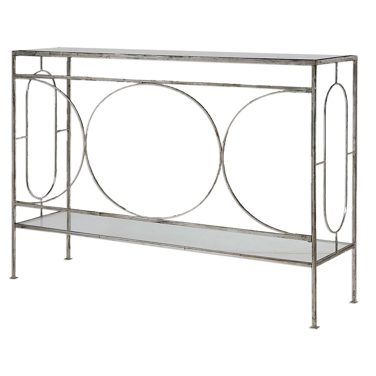Uttermost Living Luano Silver Console Table House of Isabella UK