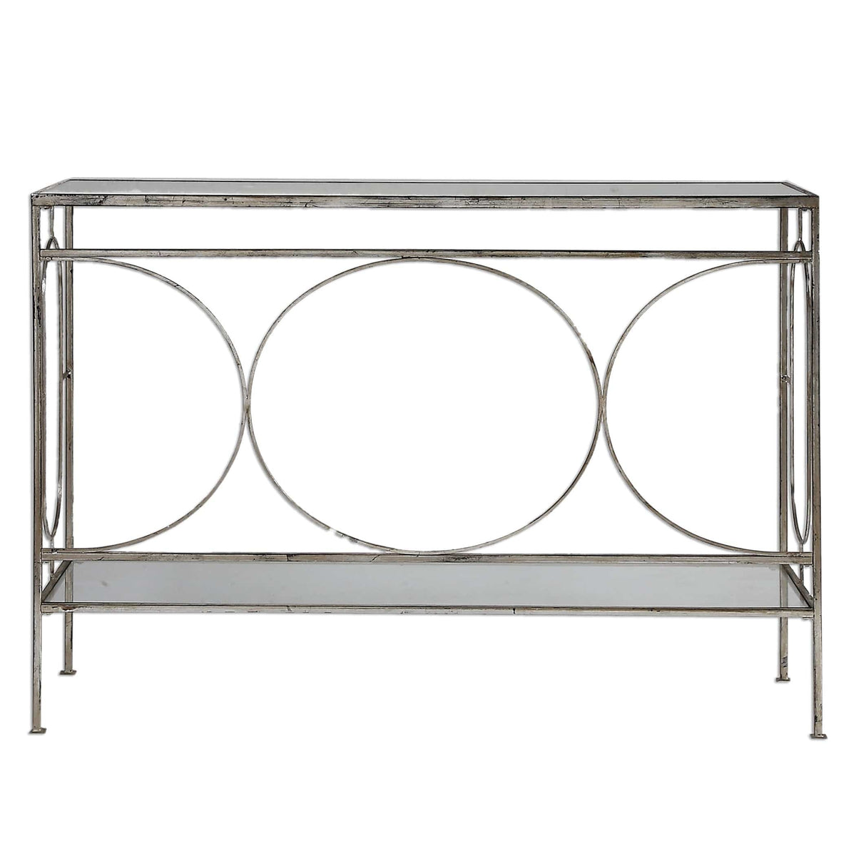 Uttermost Living Luano Silver Console Table House of Isabella UK