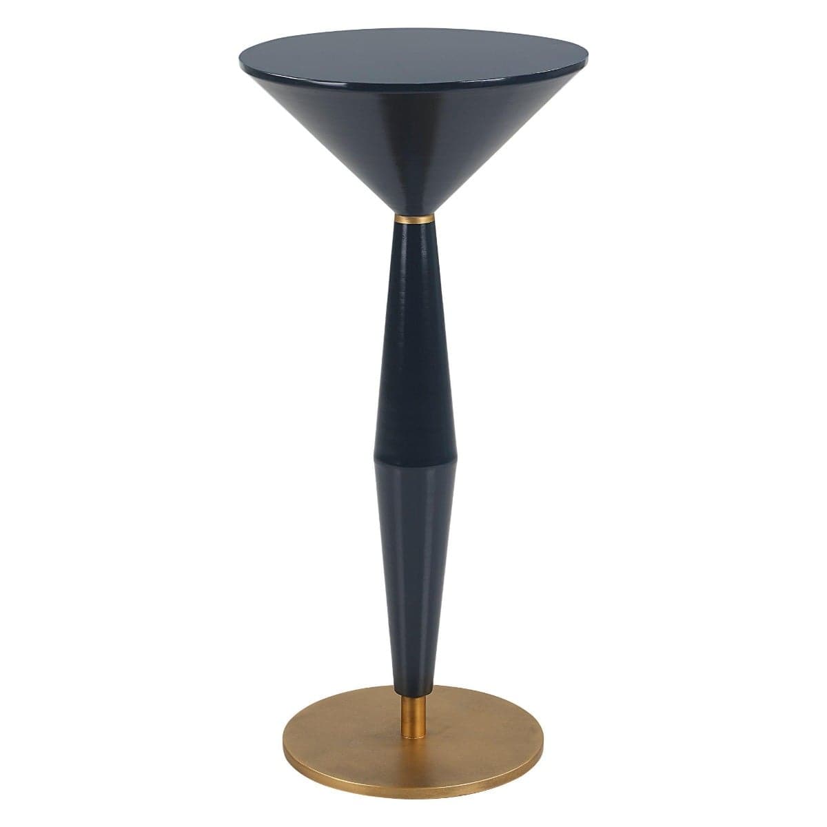 Uttermost Living Luster Navy Blue Accent Table House of Isabella UK