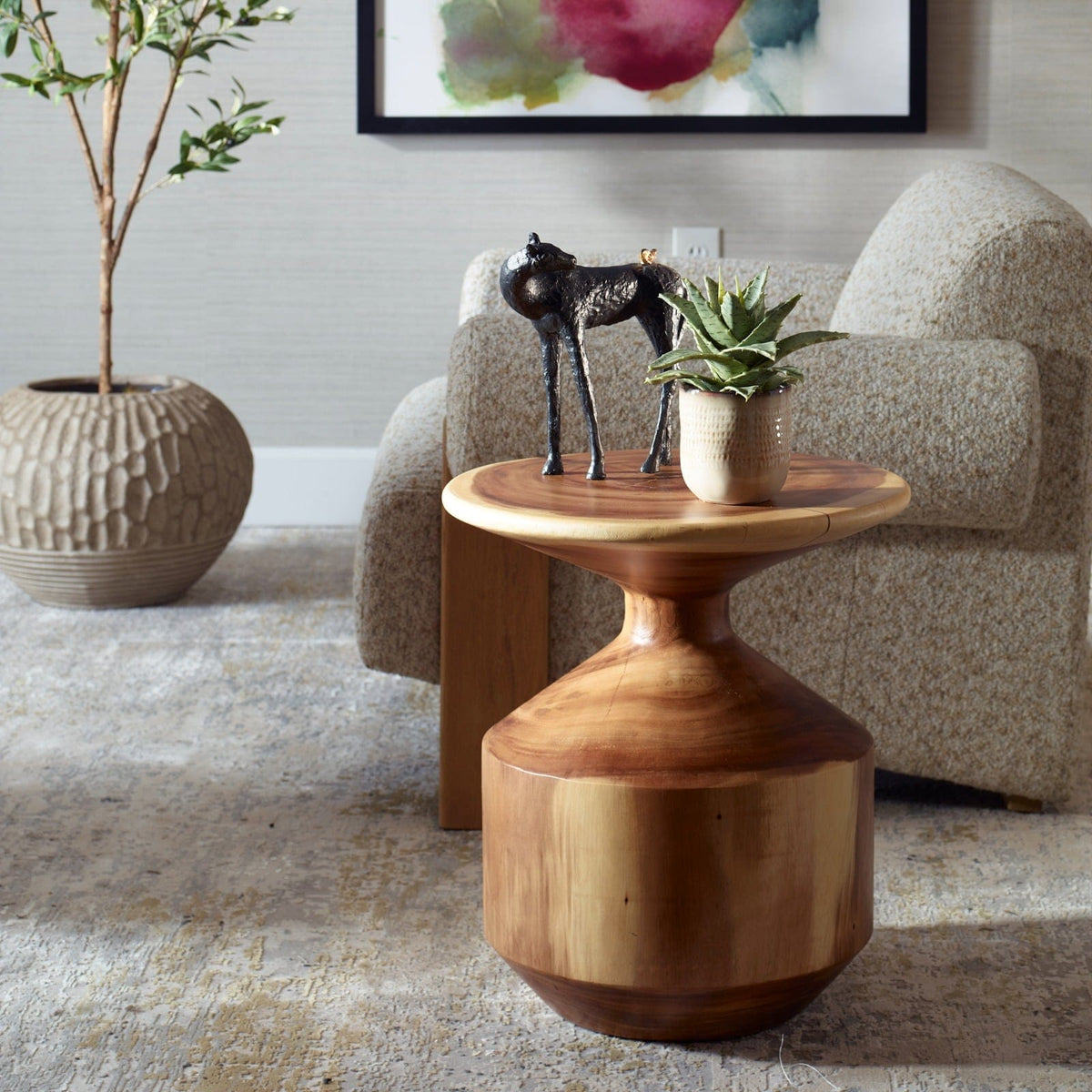 Uttermost Living Lynx Hourglass Accent Table House of Isabella UK