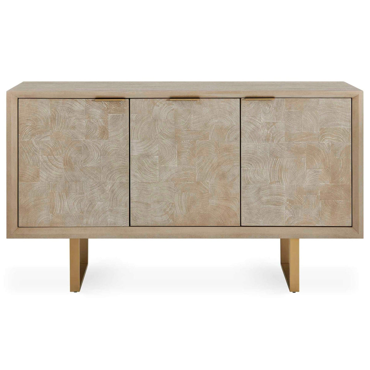 Uttermost Living Maeva 3 Door Light Wood Cabinet House of Isabella UK