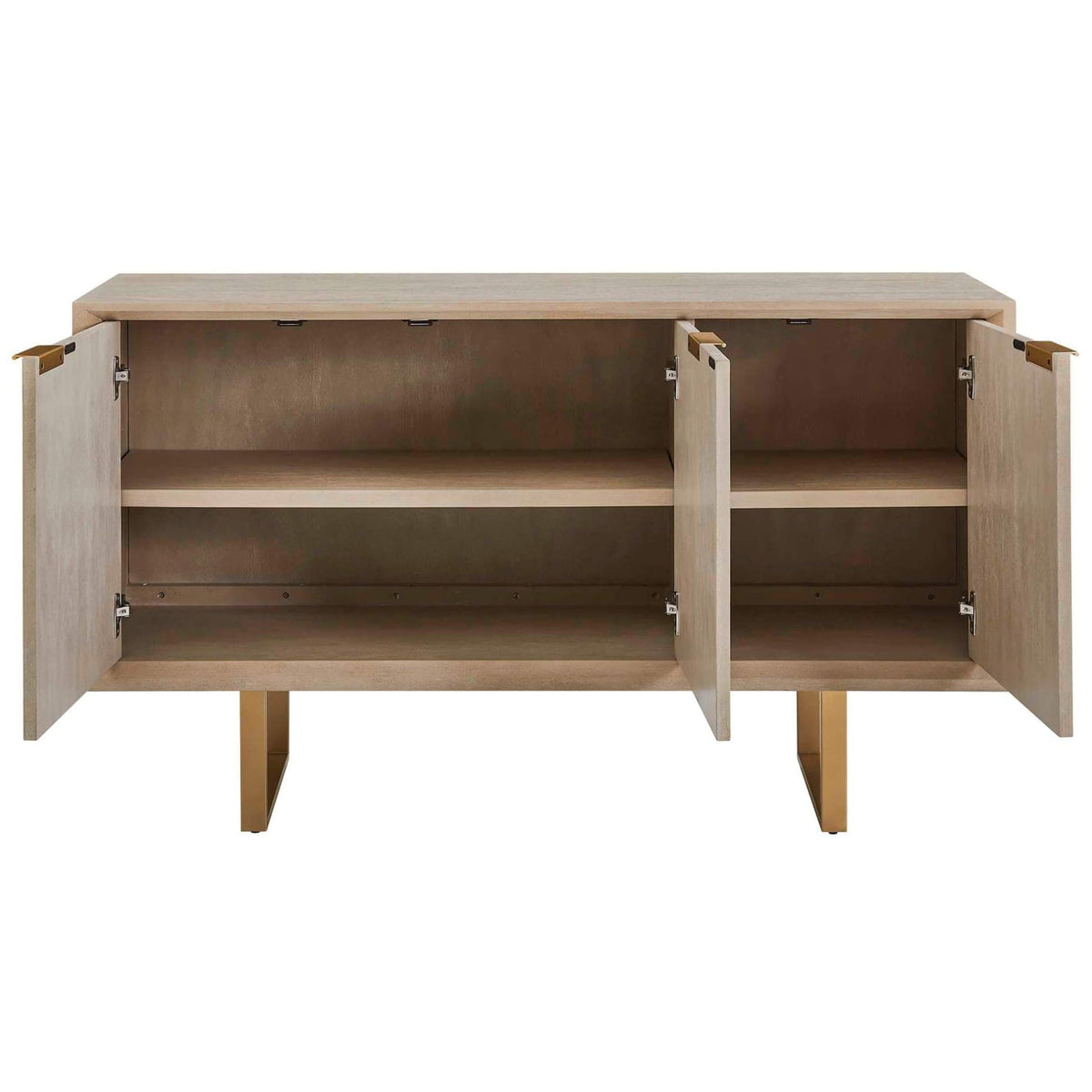 Uttermost Living Maeva 3 Door Light Wood Cabinet House of Isabella UK