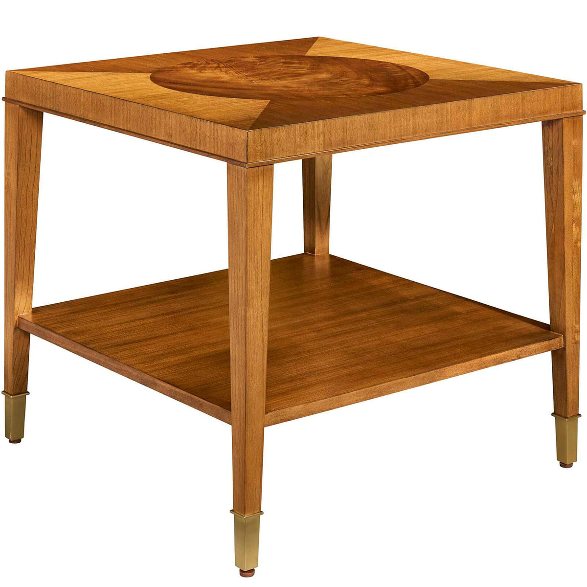 Uttermost Living Marquetry Side Table in Medium Golden Brown House of Isabella UK