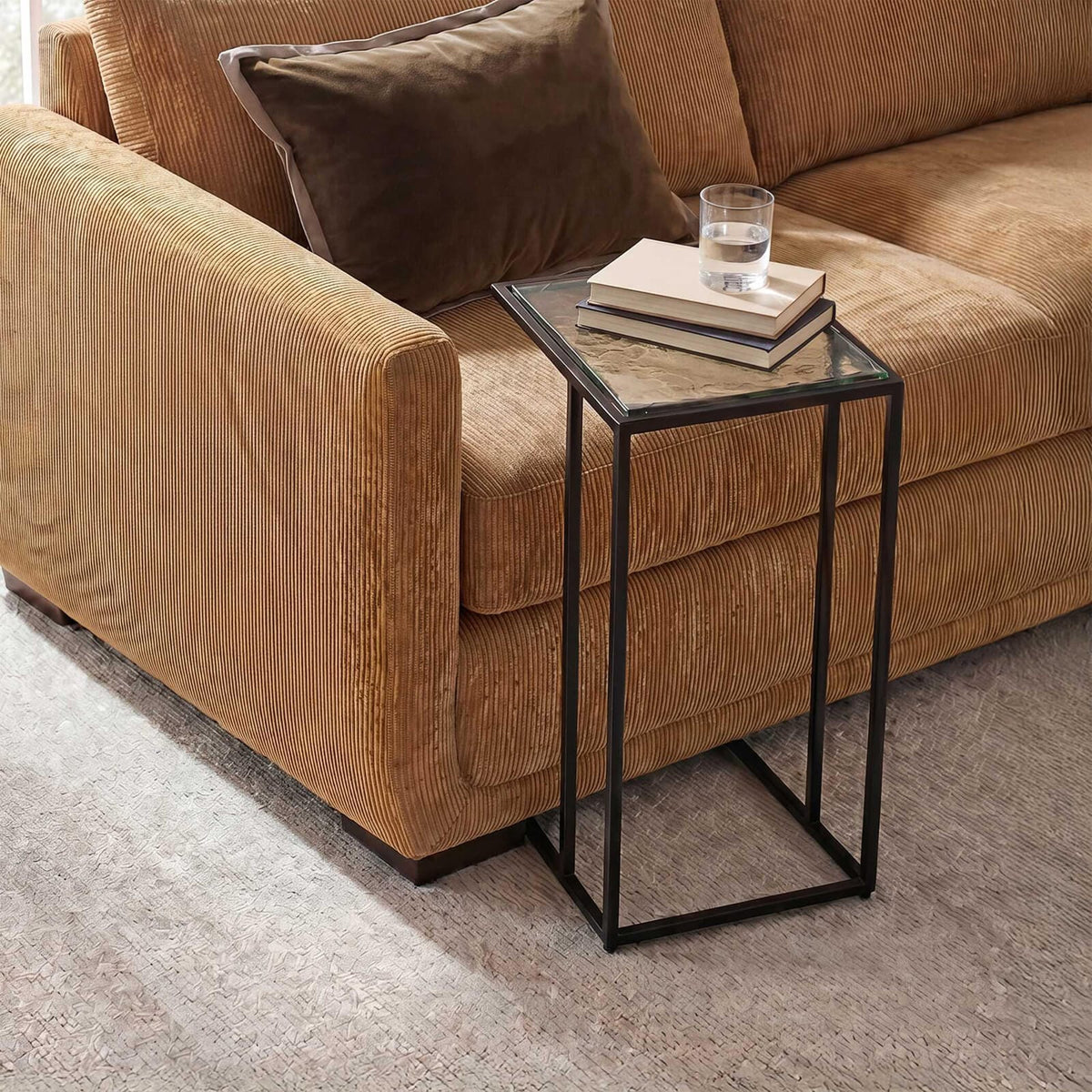 Uttermost Living Mateo Glass Top Side Table House of Isabella UK