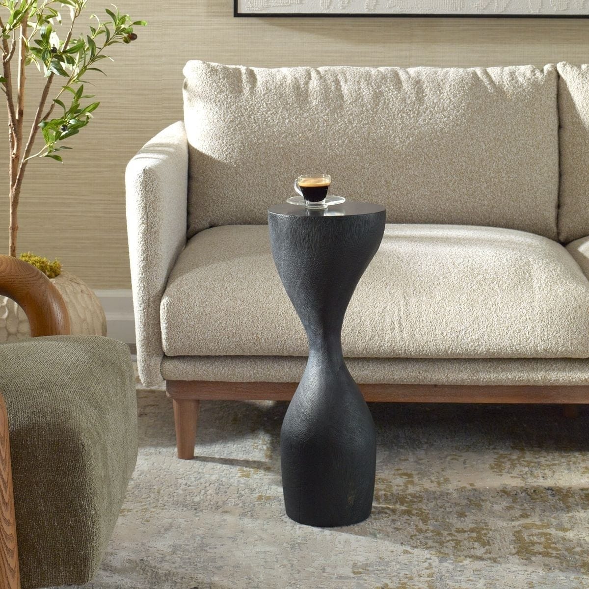 Uttermost Living Mattison Black Drink Table House of Isabella UK