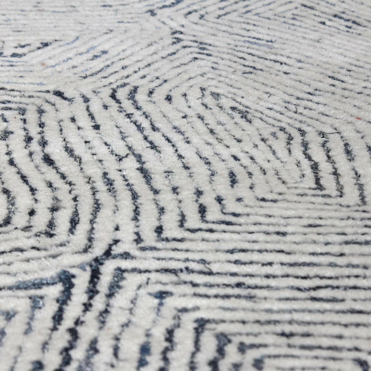 Maze Blue 9 X 12 Rug.