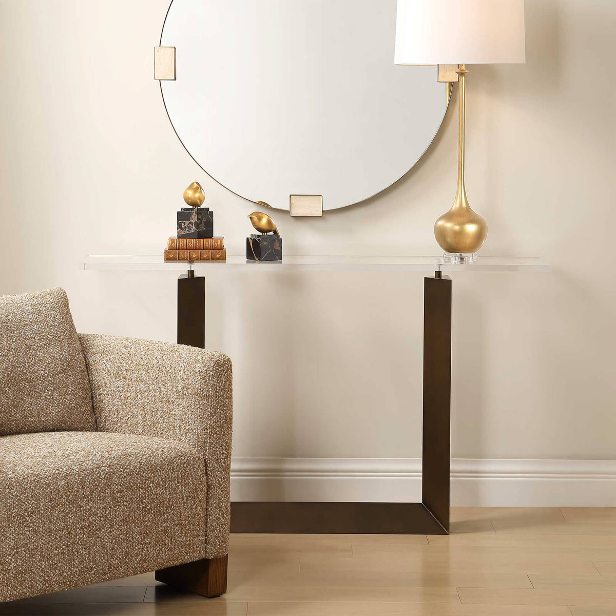 Uttermost Living McElroy Modern Bronze Console Table House of Isabella UK