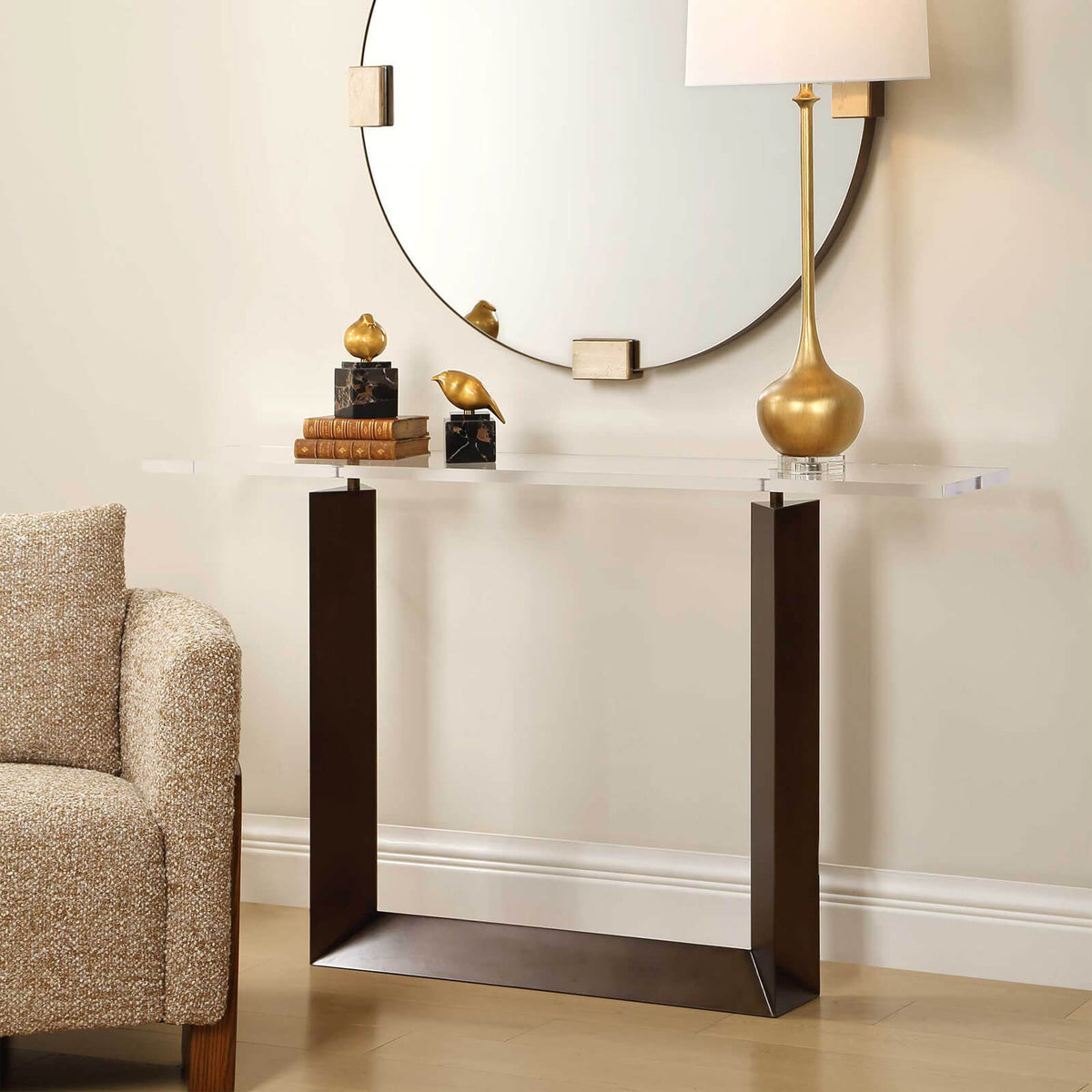 Uttermost Living McElroy Modern Bronze Console Table House of Isabella UK