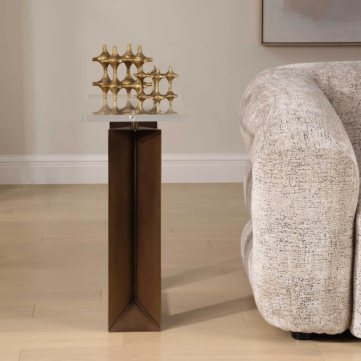 Uttermost Living McElroy Modern Bronze Side Table House of Isabella UK