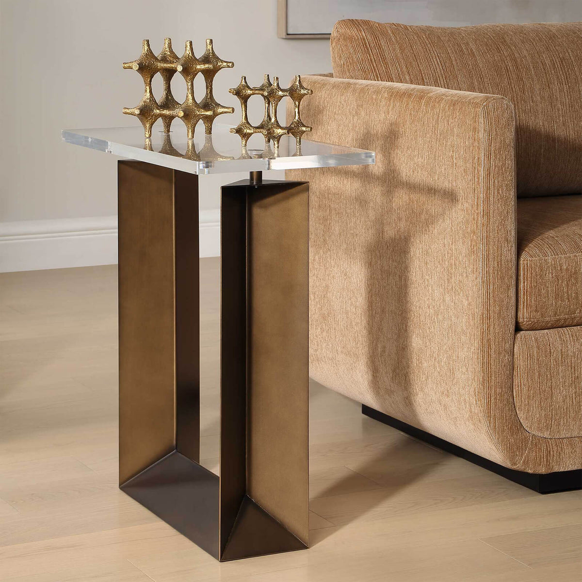 Uttermost Living McElroy Modern Bronze Side Table House of Isabella UK