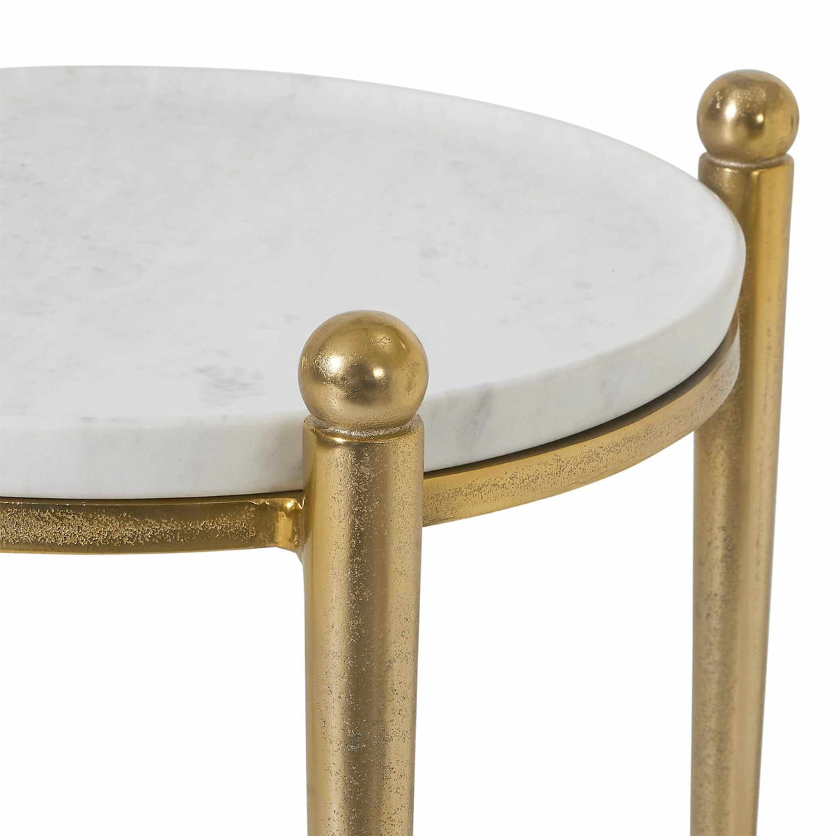 Uttermost Living Nahunta Antique Brass Side Table House of Isabella UK
