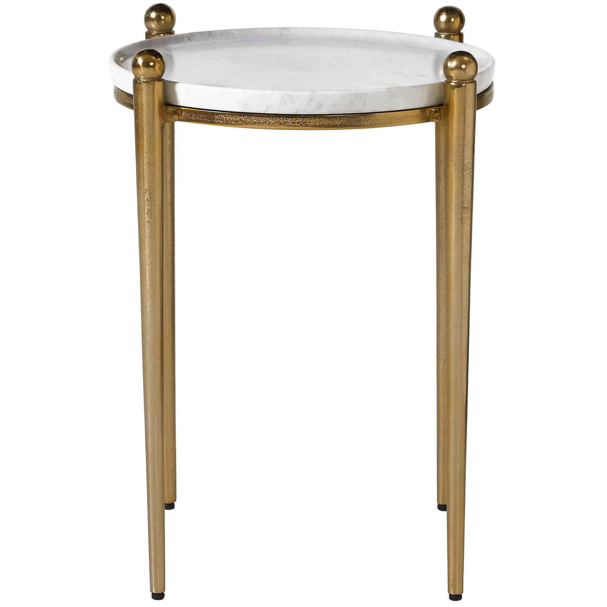 Uttermost Living Nahunta Antique Brass Side Table House of Isabella UK