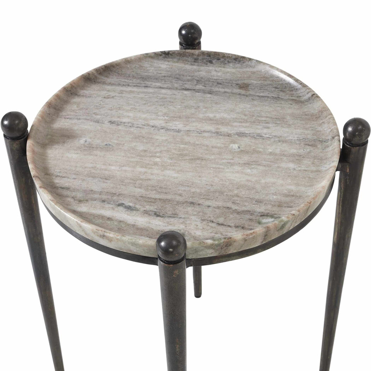 Uttermost Living Nahunta Dark Bronze Side Table House of Isabella UK