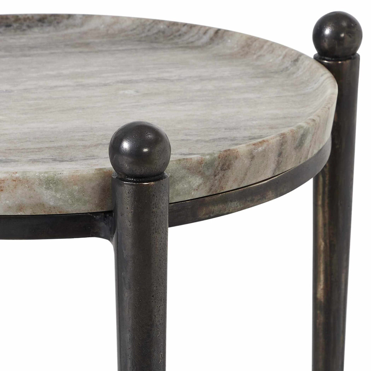 Uttermost Living Nahunta Dark Bronze Side Table House of Isabella UK