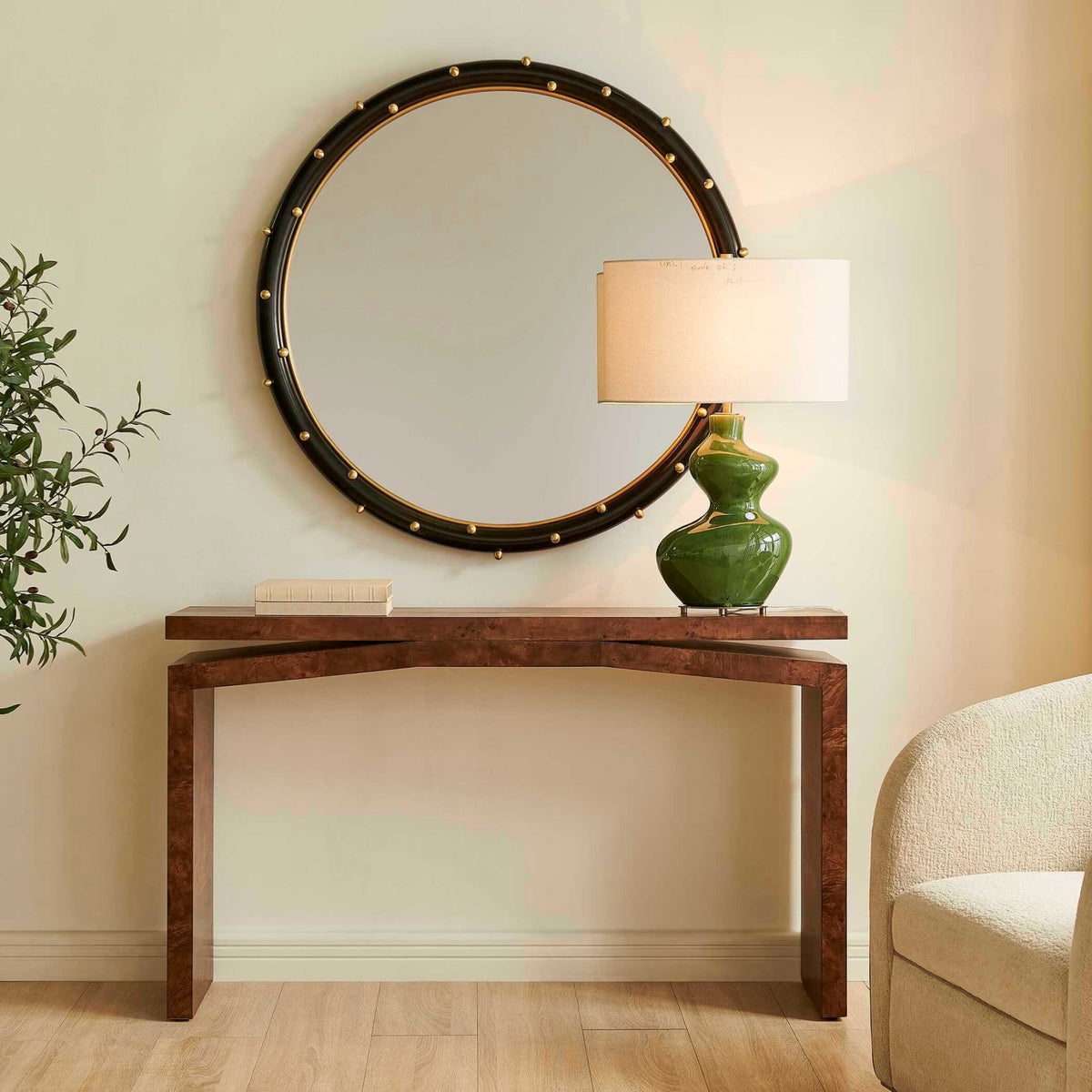 Uttermost Living Naoko Burl Wood Console Table House of Isabella UK