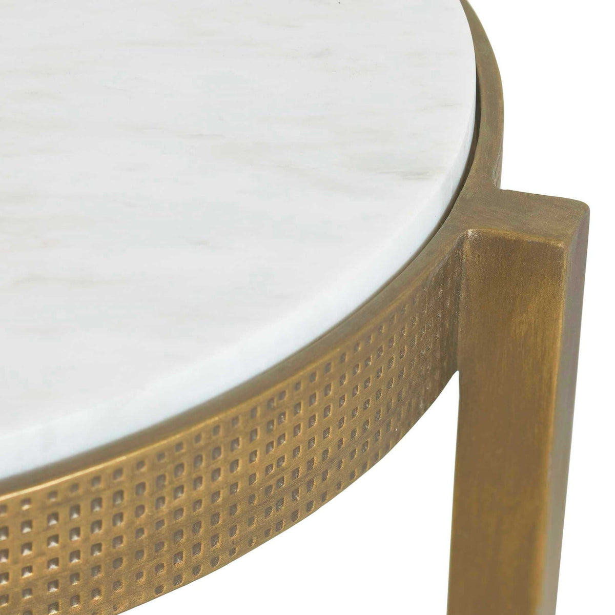 Uttermost Living Ocilla Antique Brass Accent Table House of Isabella UK