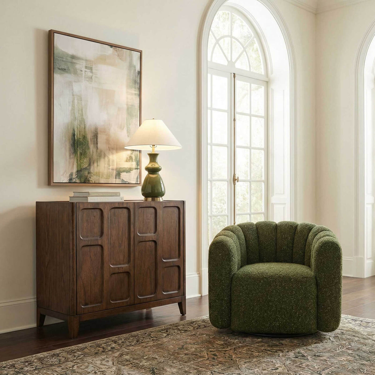 Uttermost Living On The Block 2 Door Walnut Cabinet House of Isabella UK