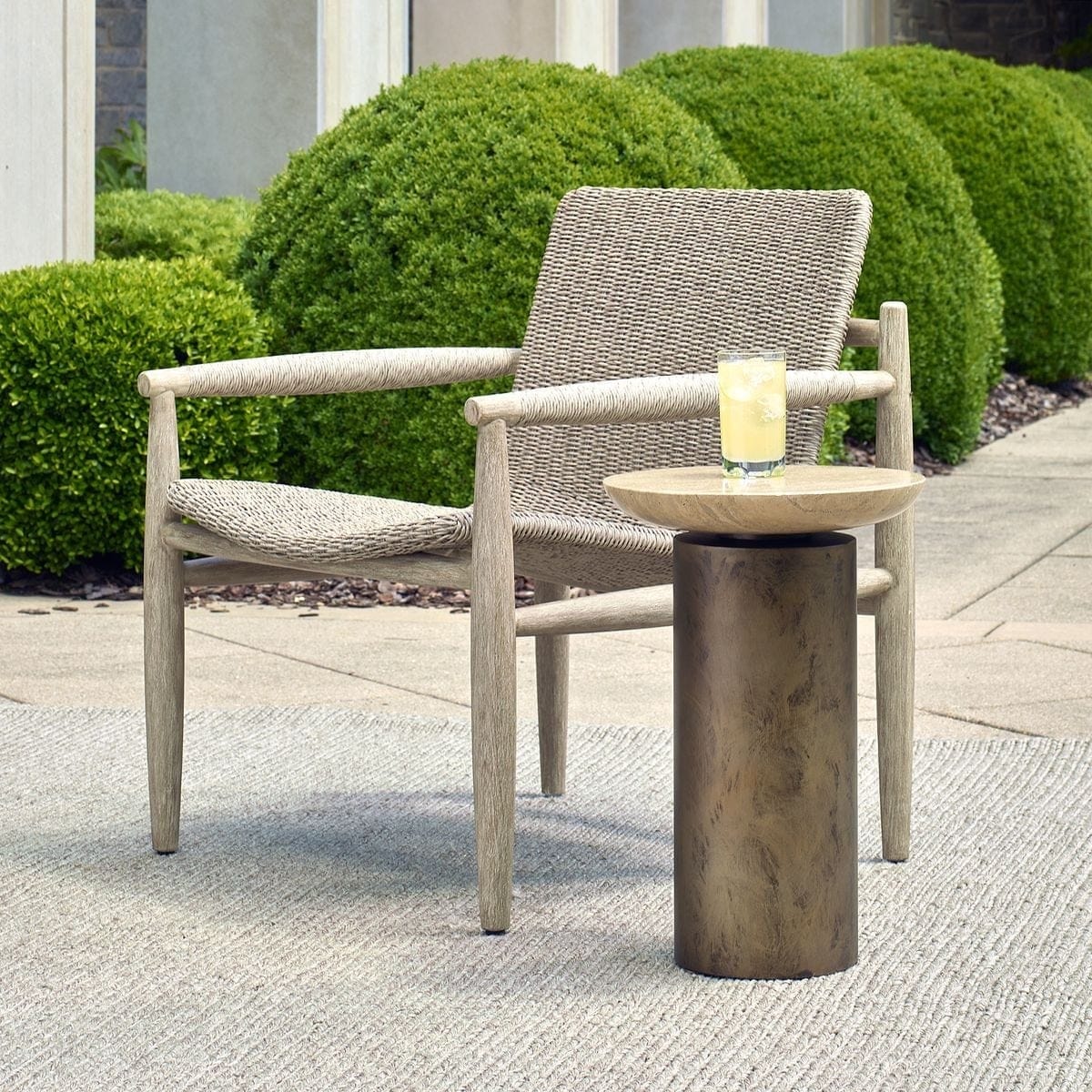 Uttermost Living Oslo Brass Outdoor Accent Table House of Isabella UK