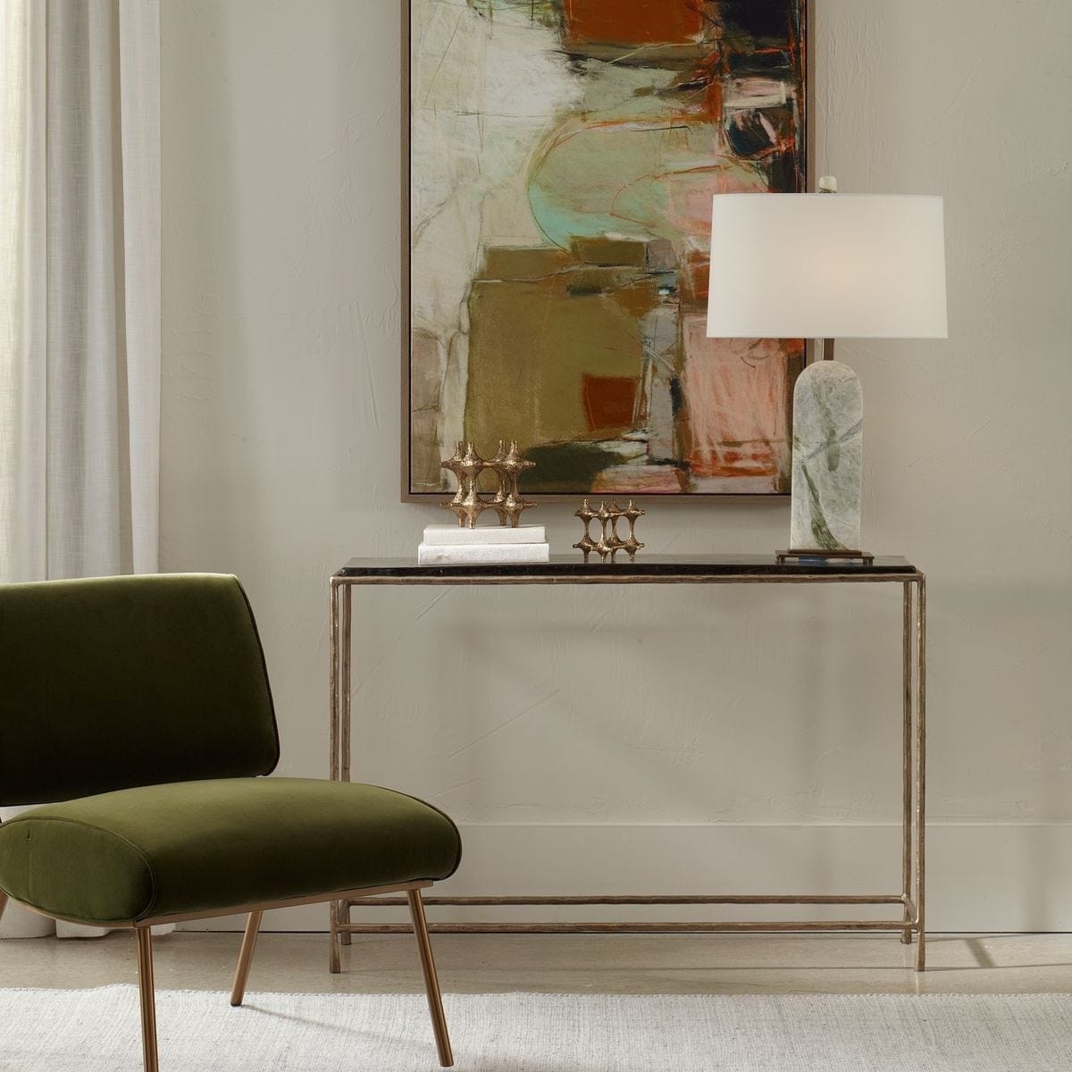 Uttermost Living Ovard Minimalist Console Table House of Isabella UK