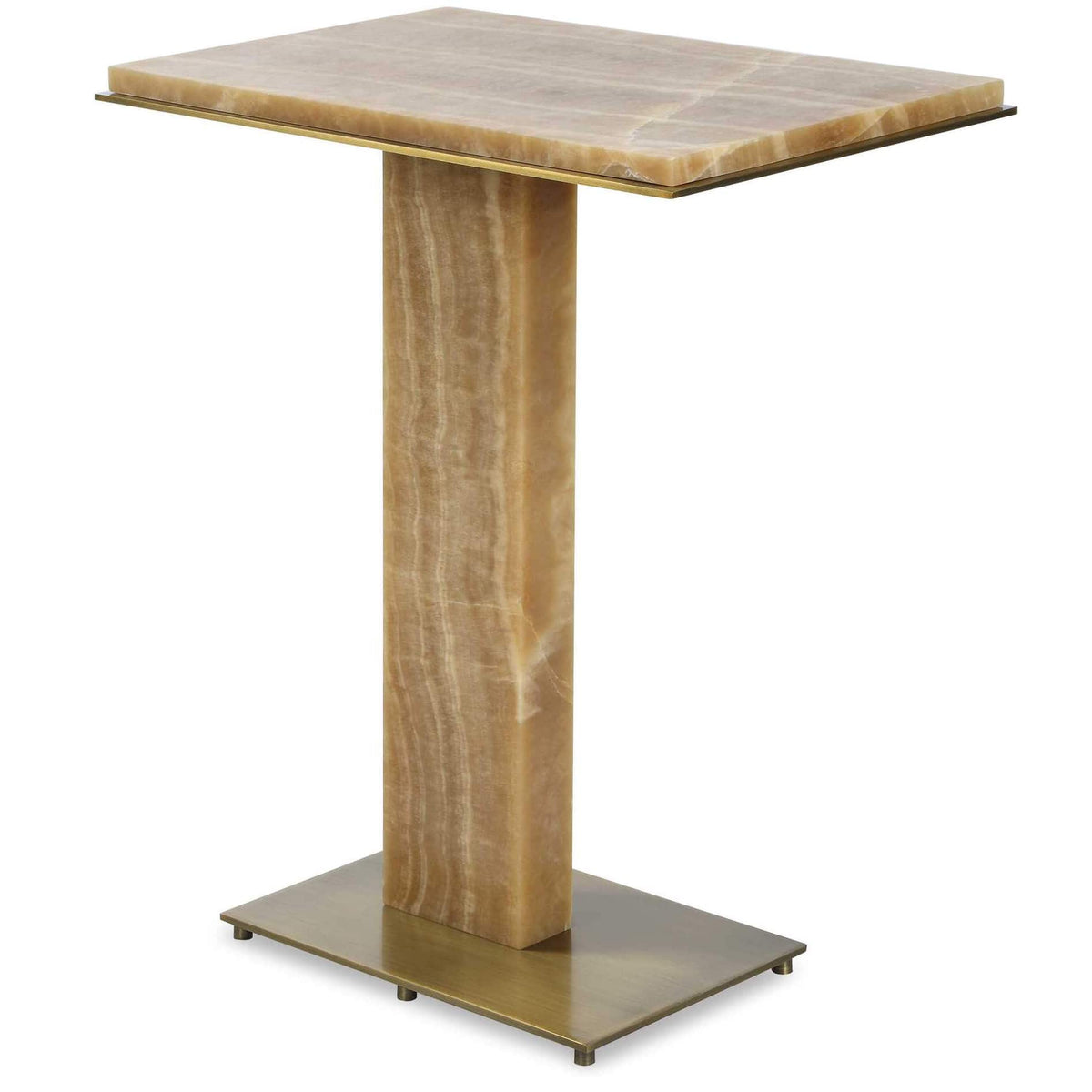 Uttermost Living Overhang Accent Table in Latte Onyx House of Isabella UK