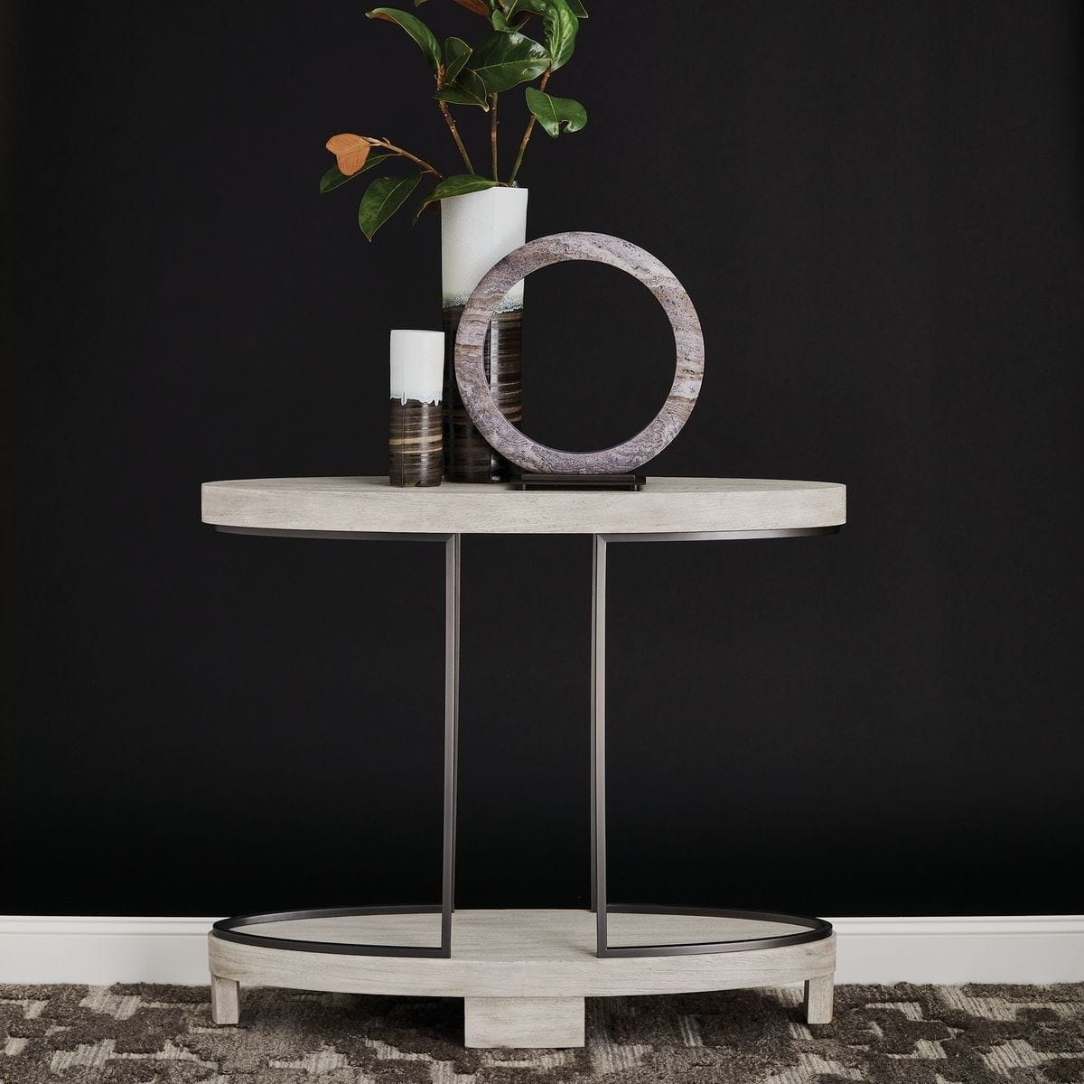 Uttermost Living Ovoid Console Table - Scrubbed Elm House of Isabella UK