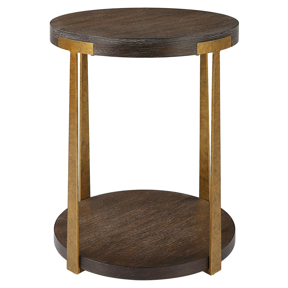 Palisade Round Wood Side Table.