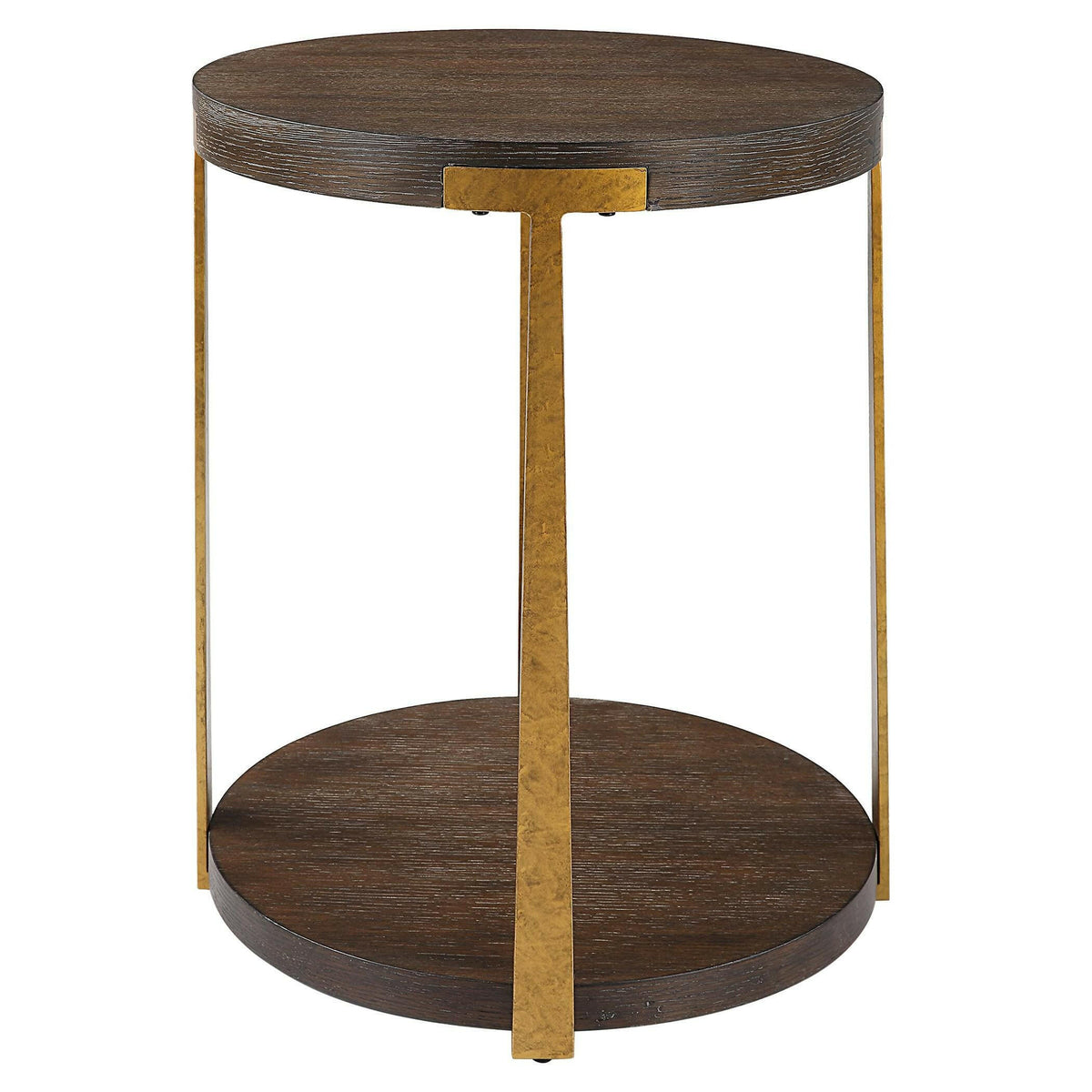 Palisade Round Wood Side Table.
