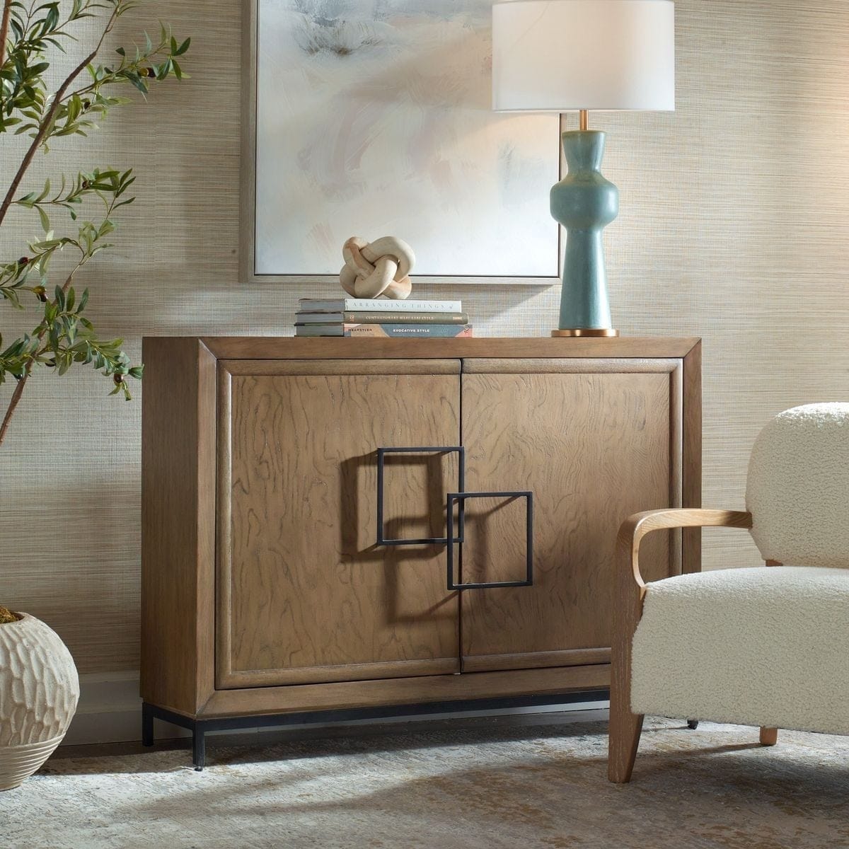 Uttermost Living Paltrow Burl 2 Door Cabinet House of Isabella UK