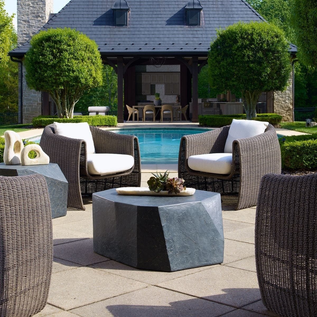 Uttermost Living Parra Slate Outdoor Coffee Table House of Isabella UK