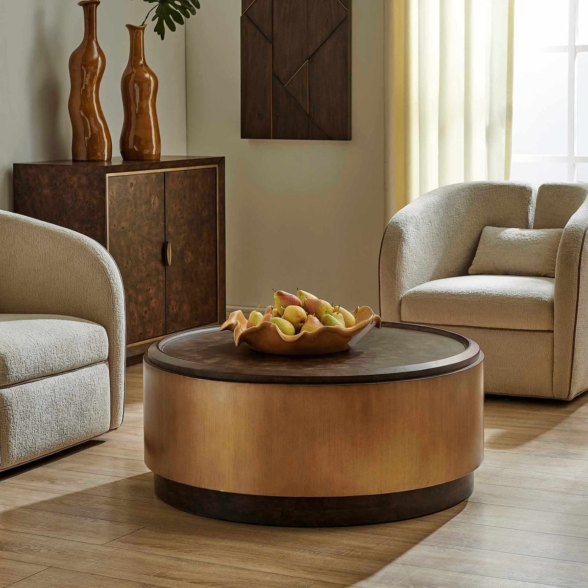 Uttermost Living Parrish Round Coffee Table House of Isabella UK