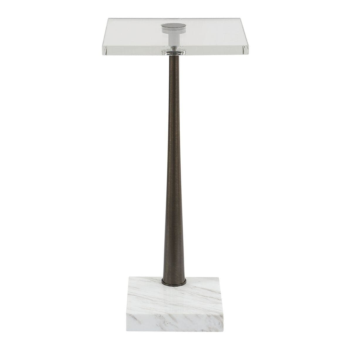 Uttermost Living Pelton Marble Glass Drink Table House of Isabella UK