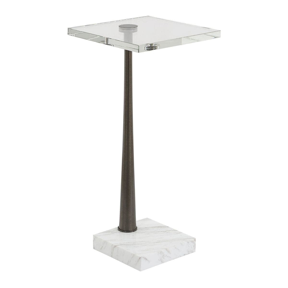 Uttermost Living Pelton Marble Glass Drink Table House of Isabella UK