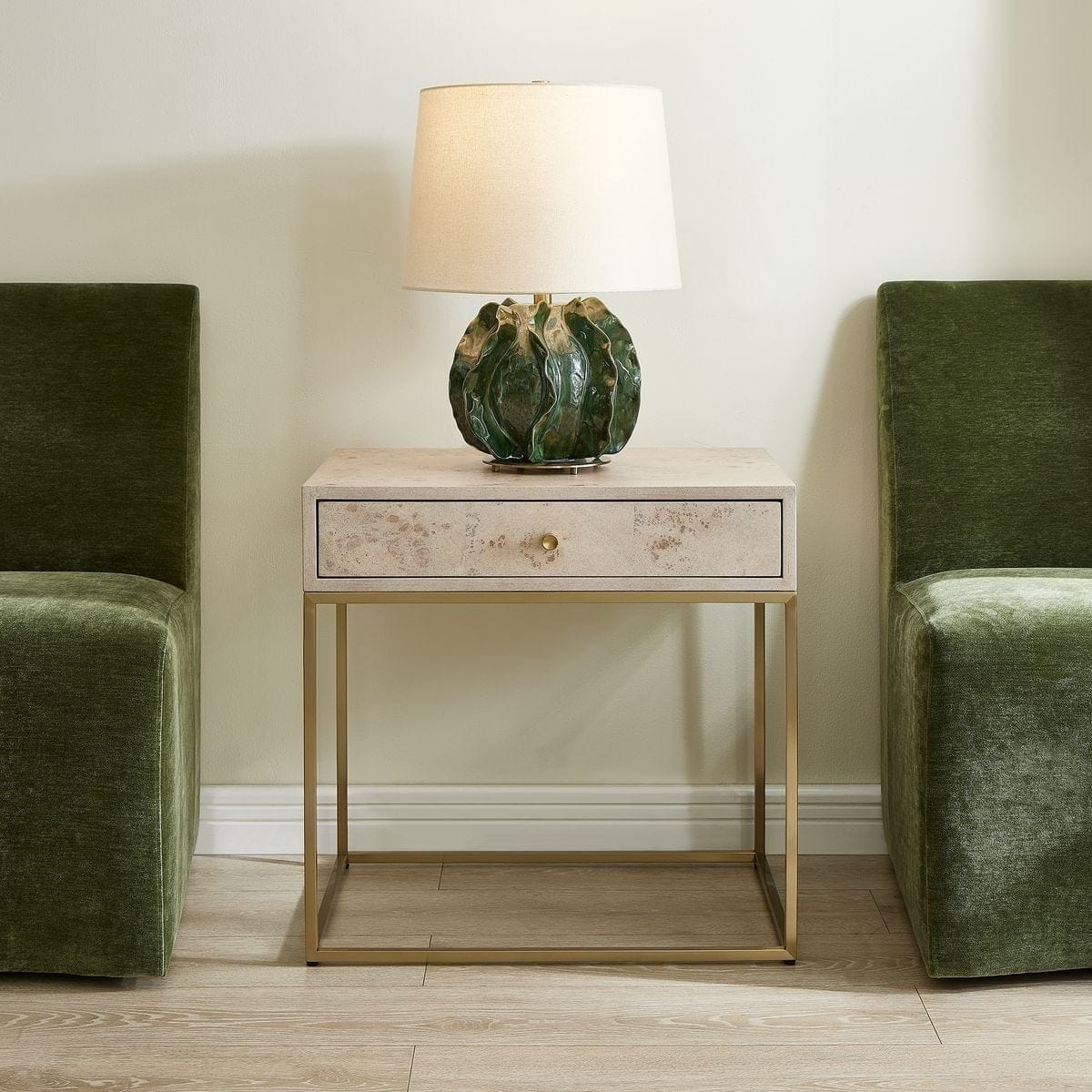 Uttermost Living Pembrook Light Washed Side Table House of Isabella UK