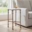 Uttermost Living Penelope Square Side Table in White Marble House of Isabella UK