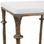 Uttermost Living Penelope Square Side Table in White Marble House of Isabella UK