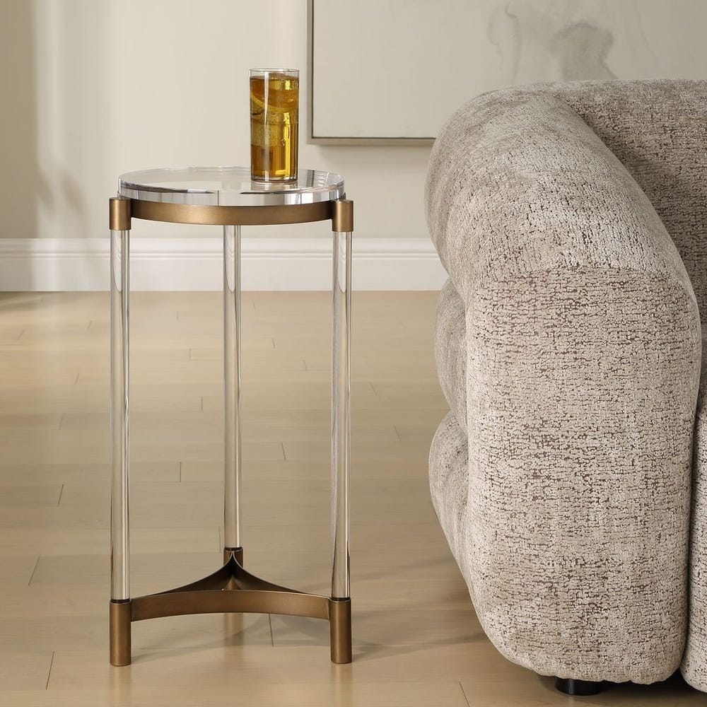 Uttermost Living Pereira Round Accent Table in Acrylic House of Isabella UK