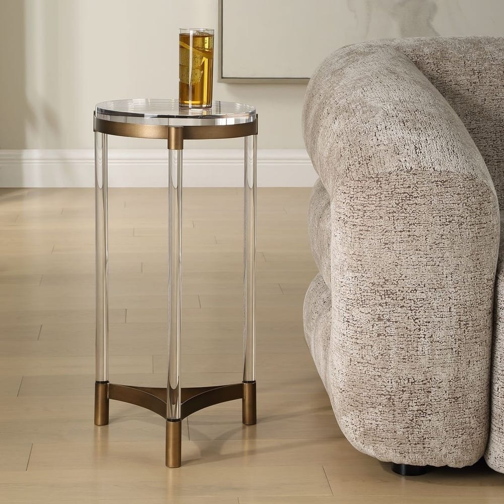Uttermost Living Pereira Round Accent Table in Acrylic House of Isabella UK