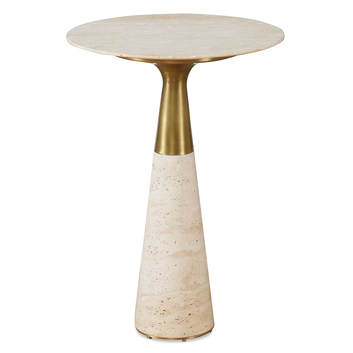 Uttermost Living Pier Accent Table - Beige Travertine House of Isabella UK