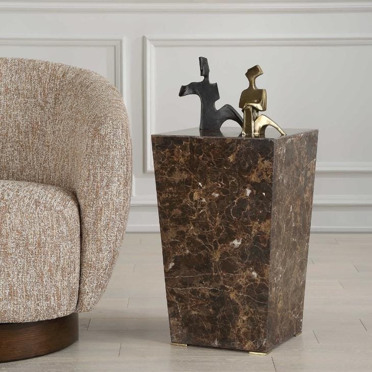 Uttermost Living Poe Marble Accent Table House of Isabella UK