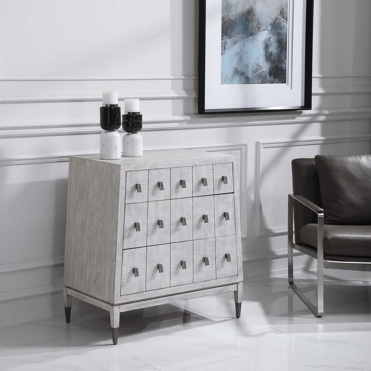 Uttermost Living Pyramid Chest - Scrubbed Elm House of Isabella UK
