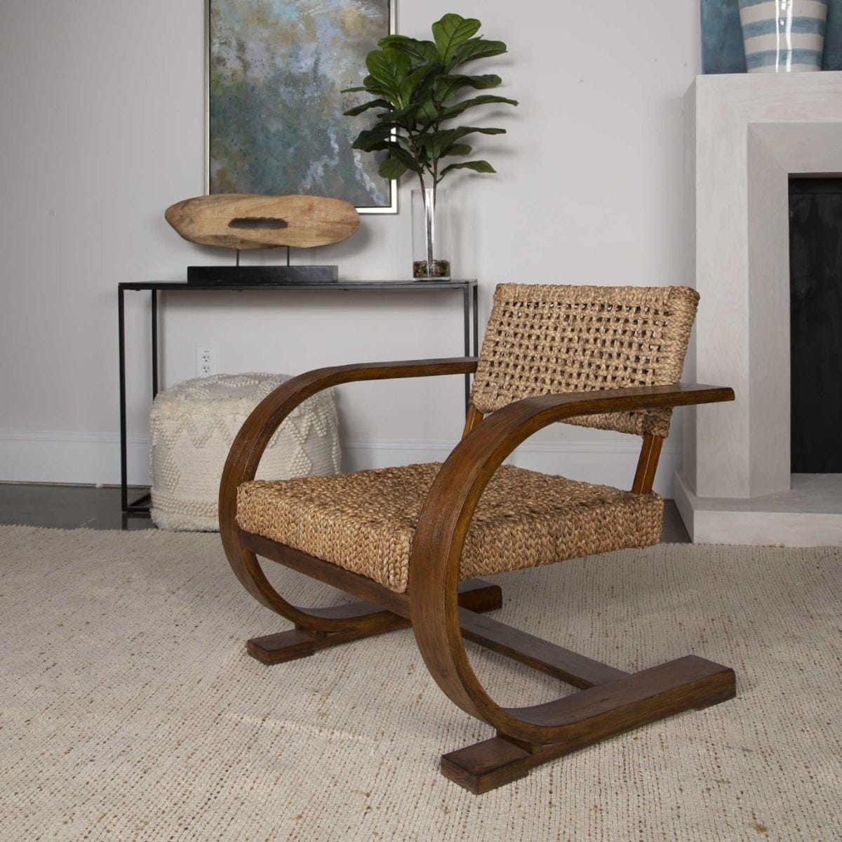 Uttermost Living Rehema Accent Chair in Pecan House of Isabella UK