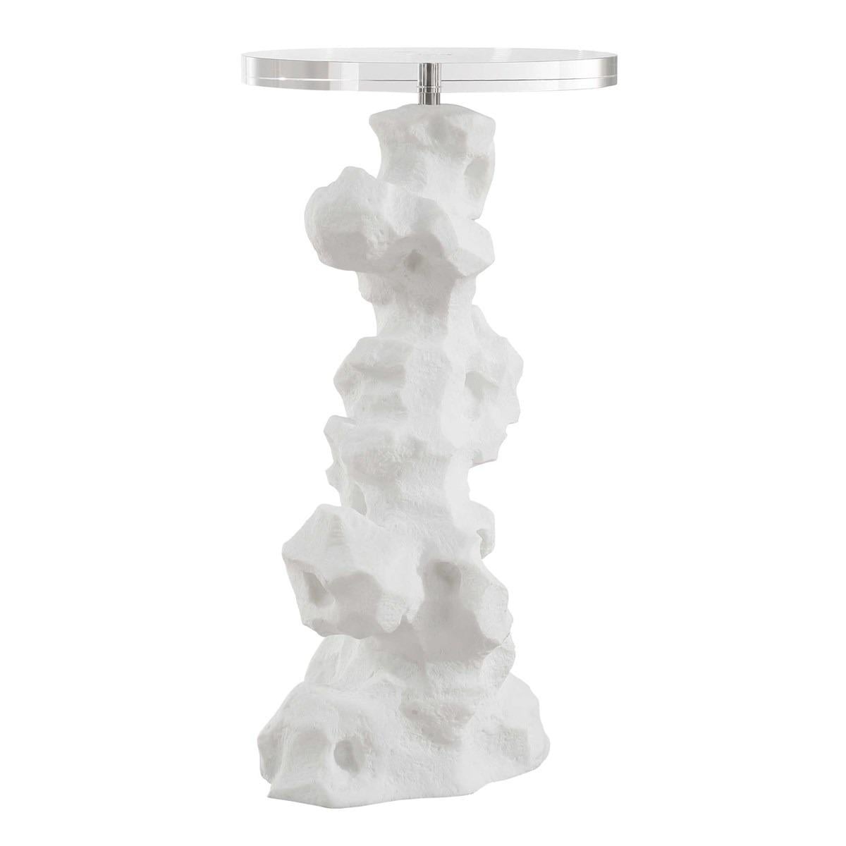 Uttermost Living Remnant White Stone Drink Table House of Isabella UK