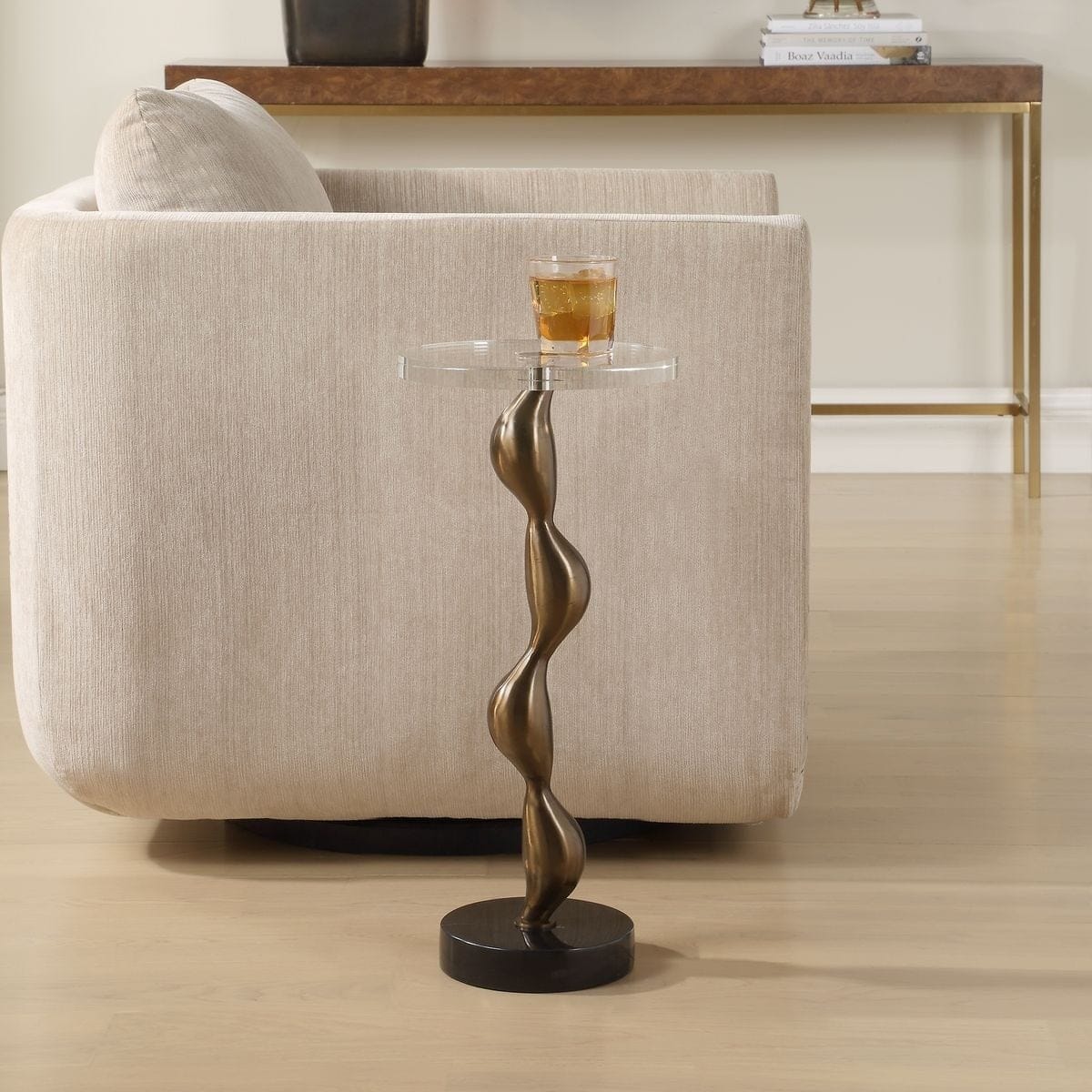 Uttermost Living Remolino Bronze Drink Table House of Isabella UK