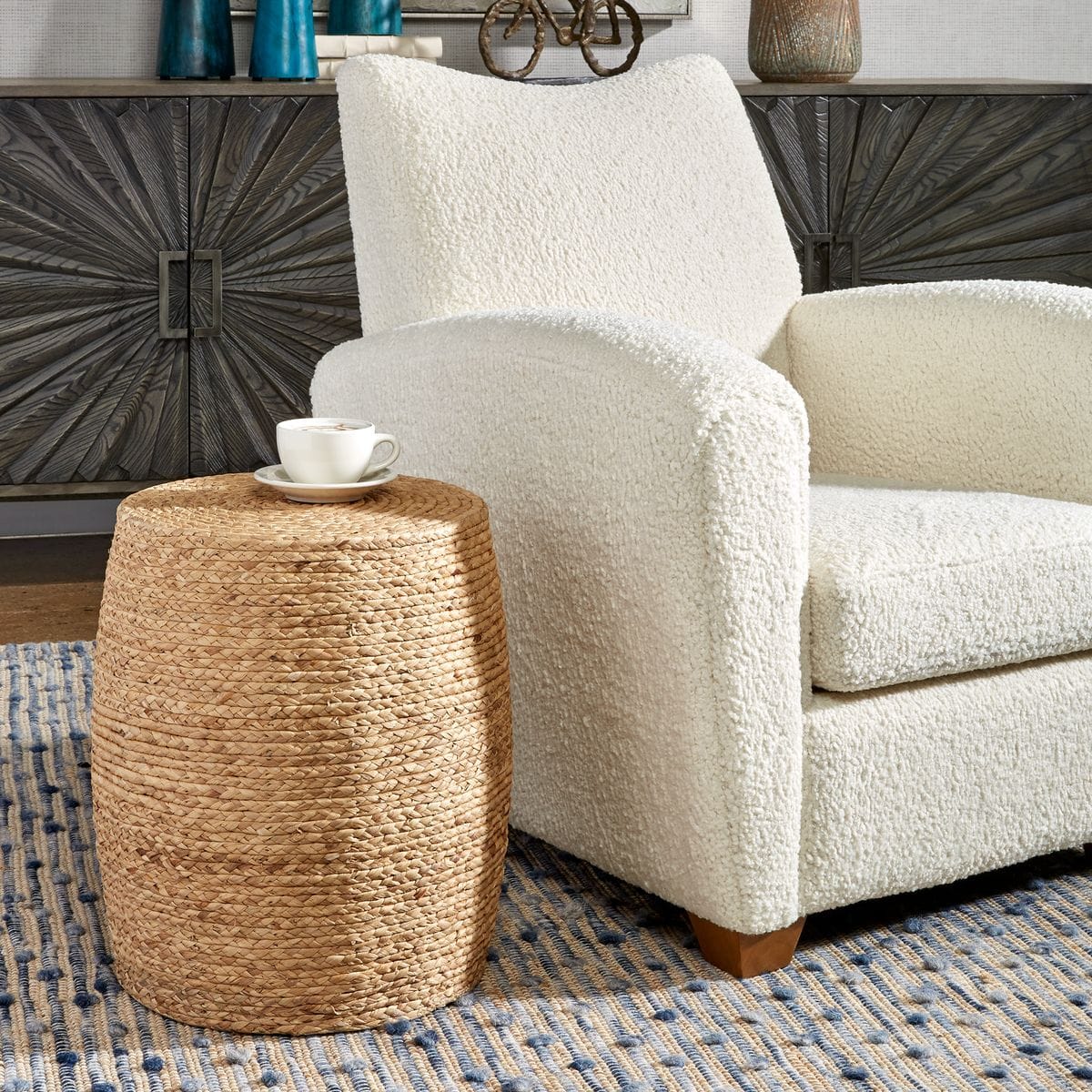Uttermost Living Resort Straw Side Table House of Isabella UK