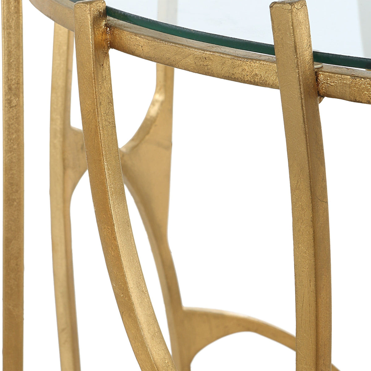Uttermost Living Ritual Round Gold Side Table House of Isabella UK